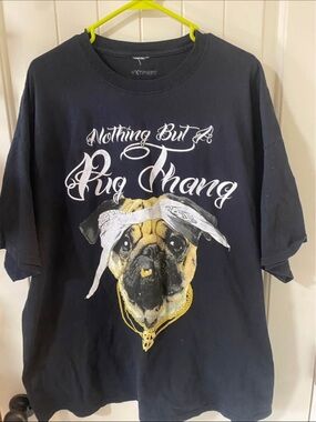 Nothing But A Pug Thang Graphic Dog T-Shirt - Black